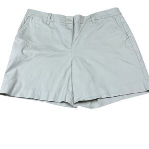 Talbots Perfect Short Tan Khaki Chino Shorts 6.5” Inseam - Size 16